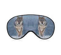 Wolf Runnin - Máscara de ojos para dormir en la nieve para hombres, mujeres, niños, cubierta de sombra de ojos y venda para los ojos, bloquea la luz, comodidad suave para viajes