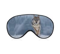 Wolf Runnin - Máscara de ojos para dormir en la nieve para hombres, mujeres, niños, cubierta de sombra de ojos y venda para los ojos, bloquea la luz, comodidad suave para viajes