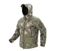 Wolf Schuhe Herren Fleece-Overall für Herren, Reiten, Bergsteigen, Weiche Tarnung, Outdoor-Tarnung, Schnell trocknende, Jacke Stylische Mantel Herren (Green, XXL)