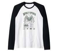 Wolf Spider Lycosidae Arachnid Natural History Camiseta Manga Raglan