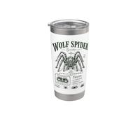 Wolf Spider Lycosidae Arachnid Natural History Vaso térmico de acero inoxidable de doble pared