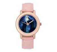 Wolf Standing on an Ancient Wall - Reloj de pulsera para mujer, correa suave, regalo para cumpleaños, día de San Valentín