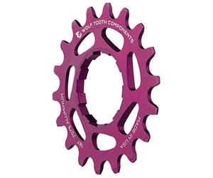 Wolf Tooth Components - Engranaje de aluminio de una sola velocidad 18T, se adapta a cadenas de 3/32 pulgadas, color morado