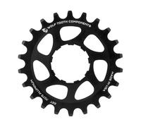 Wolf Tooth Components Piñón de una sola velocidad de aluminio negro 20 dientes