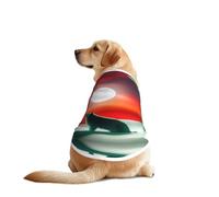 Wolf Under The Moonlight - Chaleco transpirable para perros grandes, protección solar cómoda para Golden Retriever, Husky, Alaska, actividades al aire libre, talla 5XL