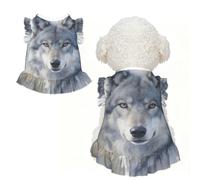 Wolf Wash Art L - Ropa para mascotas para perros pequeños, bonito traje de verano para cachorros, ropa suave y transpirable para mascotas para gatos