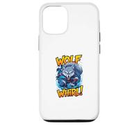 Wolf Whirl Funny Cartoon Wolf | Humour Animal Character Carcasa para iPhone 12/12 Pro