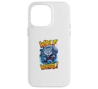 Wolf Whirl Funny Cartoon Wolf | Humour Animal Character Carcasa para iPhone 14 Pro MAX