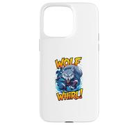 Wolf Whirl Funny Cartoon Wolf | Humour Animal Character Carcasa para iPhone 15 Pro MAX