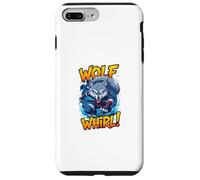 Wolf Whirl Funny Cartoon Wolf | Humour Animal Character Carcasa para iPhone 7 Plus/8 Plus