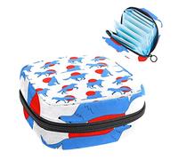 Wolf White Period Pouch portátil, bolsa de almacenamiento de tampones para servilletas sanitarias, Varios colores, 4.7x6.6x6.6 in/12x17x17 cm