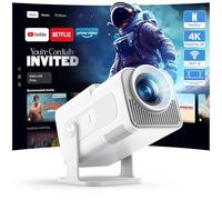 WOLFANG WP03 Mini Proyector Full HD 1080P con Aplicación Android, Proyector Portátil con WiFi y Bluetooth para Cine en Casa, Corrección Vertical Automática, Proyector de Películas para Exteriores Gira