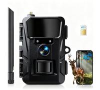 WOLFANG Cámara Celular 4G LTE para Vida Silvestre, Conecta Nationwide 4G LTE, cámara de Rastro Celular 2K 48MP con Control de aplicación, súper visión Nocturna, Pantalla TFT de 2 pies, Disparador de