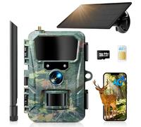 WOLFANG Cámara de Caza 4G, Cámara Fototrampeo 48MP 2K, 5200 mAh Batería, Nocturna 850 NM LED IR con 0,2 s Activación, Cámara Caza Impermeable IP66 para Vida Silvestre