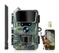 WOLFANG Cámara de Caza 4G, Camara Fototrampeo 48MP 2K HD, Nocturna 850 NM LED IR con 0,2s Activación, Cámara Caza Impermeable IP66 para Vida Silvestre y Monitoreo de Seguridad WT07