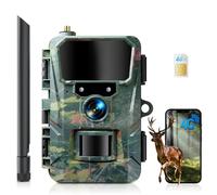 WOLFANG Cámara de Caza 4G, Camara Fototrampeo 48MP 2K HD, Nocturna 850 NM LED IR con 0,3s Activación, Cámara Caza Impermeable IP66 para Vida Silvestre y Monitoreo de Seguridad WT07