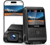 WOLFANG Cámara de Coche 2.5K FHD, Arjeta 32GB SD Incluida Dashcam de Doble Lente para Coches de 170º Gran Angular Monitor de Aparcamiento 24H con Grabación en Bucle y Sensor G