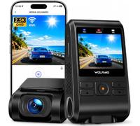 WOLFANG Cámara de Coche 2.5K FHD, Dashcam de Doble Lente para Coches de 170º Gran Angular Monitor de Aparcamiento 24H con Grabación en Bucle y Sensor G