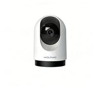 WOLFANG Cámara de Seguridad 2K para Interiores, cámara WiFi de 3 MP, Monitor de bebé con detección de Sonido de Movimiento, rotación de 360°, visión Nocturna, Audio de 2 vías, Cloud/SD, Funciona Solo