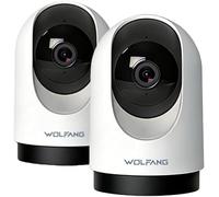 WOLFANG Cámara de vigilancia Interior 2K WiFi 3MP para Mascotas con detección de Sonido de Movimiento, rotación de 360°, visión Nocturna, Audio bidireccional, Nube y SD, Funciona con