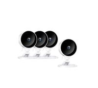 WOLFANG Cámara de vigilancia para Interiores 1080P, Paquete de 4, detección de Movimiento Humano con IA, cámara de Seguridad para el hogar, Audio bidireccional, visión Nocturna, visión en Vivo, TF y