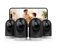 WOLFANG Cámara Interior 2K, cámara para Mascotas con detección de Movimiento, cámara de Seguridad para el hogar CCTV Wi-Fi con visión Nocturna, Funciona con Alexa/Google, sin Tarifa mensual, Paquete