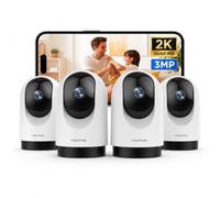 WOLFANG Cámara Interior 2K, cámara para Mascotas con detección de Movimiento, cámara de Seguridad para el hogar CCTV Wi-Fi con visión Nocturna, Funciona con Alexa/Google, sin Tarifa mensual, Paquete