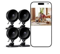 WOLFANG Cámara Vigilancia WiFi Interior 1080P, Cámara de Seguridad Interior con Visión Nocturna, Detección de Movimiento, Audio Bidireccional, Compatible con Alexa & Google Home, Solo WiFi 2,4 GHz