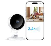 WOLFANG Camaras Vigilancia Domicilio Interior compacta de WiFi1080P, detección de Movimiento/Sonido, cámara de Seguridad para el hogar, Audio de 2 vías, visión Nocturna, Alerta en Tiempo Real, SD