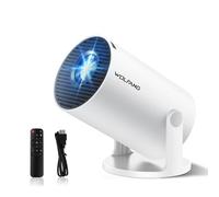 [Aplicaciones integradas y Android 11.0] Proyector portátil WOLFANG de 20000 lux, 4K, compatible con rotación de 180° y Keystone automático, compatible con TV Stick/Windows/iOS/Android/HDMI/USB (1080P