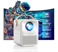 Proyector Portátil, WOLFANG Proyector 4K Soporte, Mini Proyector Portátil 5G WiFi Bluetooth, Full HD 1080P Nativo, 15000 Lúmenes, para Movil/Teléfono/PC/PS4/TV Stick/HDMI, Ideal para Niños como Regalo
