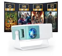 WOLFANG Proyector Portátil Mini, Cine en Casa para Dormitorio, Compatible Full HD 1080P, Corrección Keystone Automática, Zoom 50% y Rotación 180°, iOS/Android/TV Stick