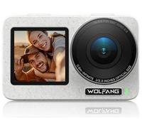 WOLFANG Seeker One Action CAM, 4K 60FPS Double écran Couleur, caméra Sous-Marine étanche de 16 Pieds, fov Ultra Large 150°, caméra Casque de Casque au ralenti 6X Avec stabilisation d'image GO Ape Tec