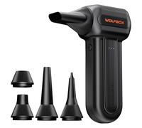 WOLFBOX MF60 Soplador de Aire Comprimido 110 000 RPM, Air Duster Inalámbrico Recargable, 3 Velocidades, Limpieza Potente para PC, Teclado, Ordenador y Coche, con 5 Boquillas