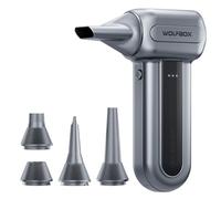 WOLFBOX MF70 Soplador de Aire Potente 110,000 RPM - Mini Soplador Eléctrico Batería Recargable, Aire Comprimido para Limpieza PC Ordenador Teclado, 3 Velocidades, 5 Boquillas, Coche Hogar Cámara