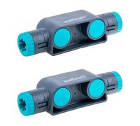 wolfcraft 2 Adaptadores para sargentos monomanuales Connector - 8664060 - Para unir sargentos monomanuales