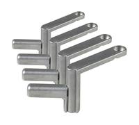 wolfcraft 2 dispositivos de sujeción rápida I 6176000 I Para la fijación rápida de piezas en todas las mesas con orificios de 20 mm (Paquete de 4)