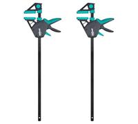 wolfcraft 2 Sargentos monomanual PRO Ergo - Fuerza de sujeción 150 kg - 8672060 - El cómodo sargento para todo tipo de usos - ancho de sujeción 450mm