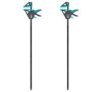 wolfcraft 2 Sargentos monomanual PRO Ergo - Fuerza de sujeción 150 kg- 8678060 - El cómodo sargento para todo tipo de usos - ancho de sujeción 915mm