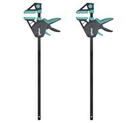 wolfcraft 2 Sargentos monomanual PRO Ergo - Fuerza de sujeción 150 kg - 8672060 - El cómodo sargento para todo tipo de usos - ancho de sujeción 450mm