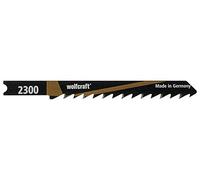 wolfcraft 2350000-5 hojas de sierra de calar vástago en U/HCS/madera dura, madera contrachapeada, vigas de madera/corte rápido y muy basto 61 mm