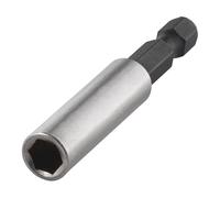 wolfcraft 2x Portapuntas Universal de 60 mm y Soporte Magnético de 1/4" | Vástago hexagonal E 6,3 compatible con taladro y atornillador para un cambio rápido de puntas estándar. 2426000