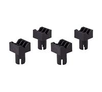 Wolfcraft Mordazas de sujeción plana 6172000 – 4 uds, plástico, para mesas con orificios 20 mm