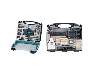 Wolfcraft 4642000 - Juego de Undercover Jig, guía para fijación invisible + Wolfcraft 4645000 - Set universal de espigado de madera