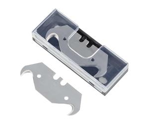 wolfcraft 5 cuchillas de garfio profesionales, 0,65 x 51 mm I 4189000 I Accesorios para cúters de cuchilla trapezoidal