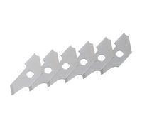 wolfcraft 6 cuchillas, 22 mm I 5893000 I 6 cuchillas para cortador circular y avellanador de bordes