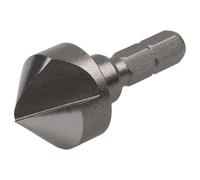 wolfcraft Avellanador cónico, Ø 19 mm, vástago hexagonal I 2578000 I Para el avellanado preciso de agujeros taladrados, para uniones atornilladas al ras en madera, metal no férreo y plástico
