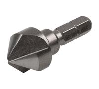 wolfcraft Avellanador cónico HSS, Ø 16 mm, vástago hexagonal I 2581000 I Para un avellanado preciso de agujeros taladrados, para uniones atornilladas al ras en metal y plástico