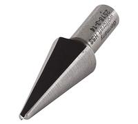 wolfcraft Broca cónica para chapa HSS, Ø 3-13,5 mm, vástago redondo I 2518000 I Para el taladrado y el desbarbado de metal y plástico sin escalonamientos