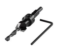 wolfcraft Broca de perforación previa con avellanador, Ø 4,5-12 mm I 2545000 I Perforación previa y avellanado en un paso